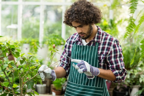 Planner marking up a garden maintenance schedule